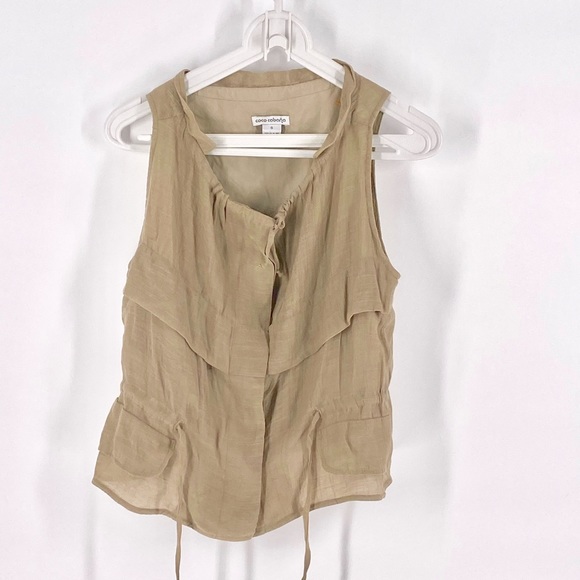 COCo Cobana Pull String Waist Safari Top S - Picture 2 of 8